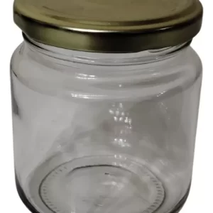 Frasco conservero 260cc+ tapa metálica dorada